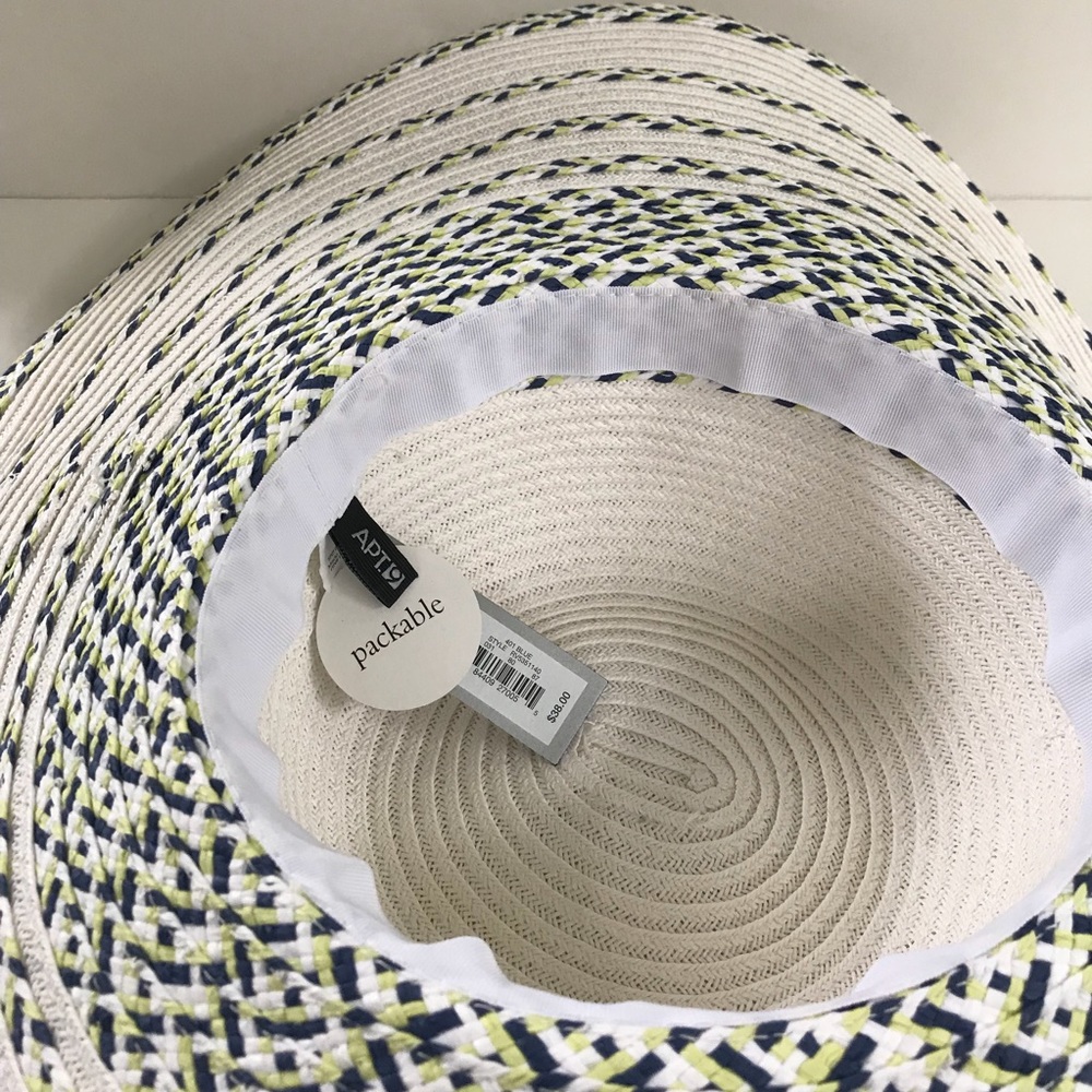 NWT Packable Large Brim Floppy Straw-like Hat - Picture 4 of 8